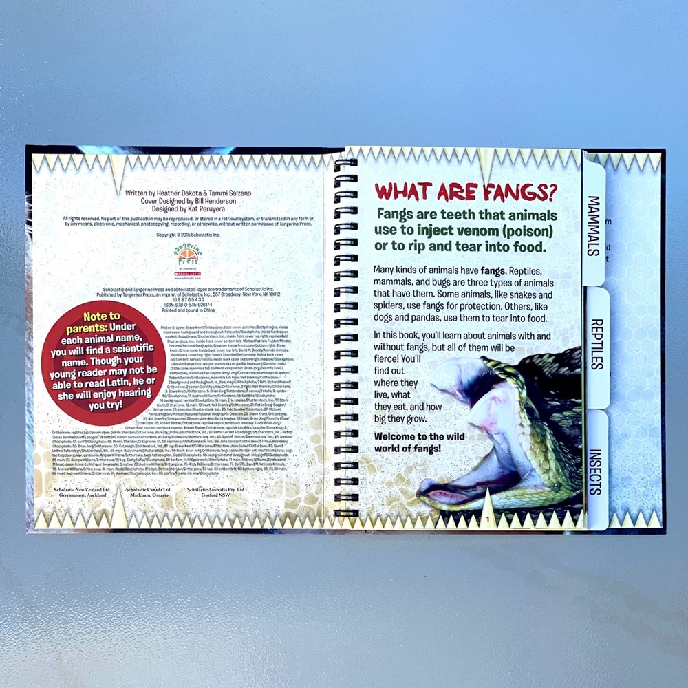 Fangs! Scholastic Hardcover Picture Book by Heather Dakota and Tammi Salzano - Picture 3 of 6